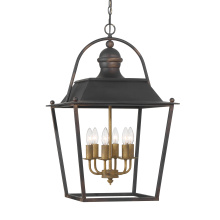 Golden 0888-6P ABI - Golden Lighting Christoff 6-light Pendant in Antique Black Iron